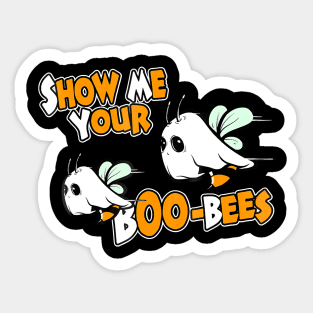 Show me your Boo-Bees Halloween Funny Party Sticker